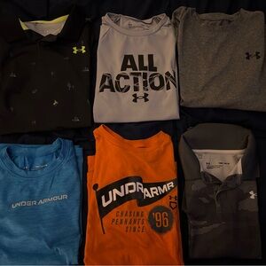 Under Armour Boys’ shirts - bundle of 6  - size Medium